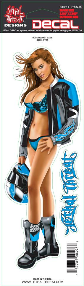Helmet Babe Blue Decal