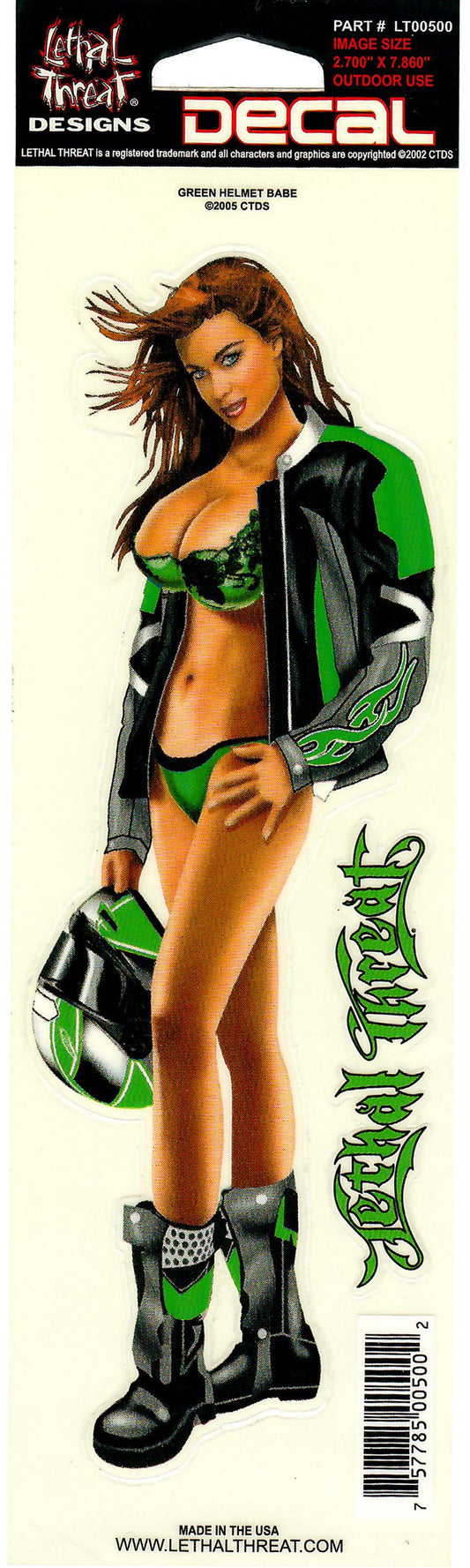 Green Helmet Babe