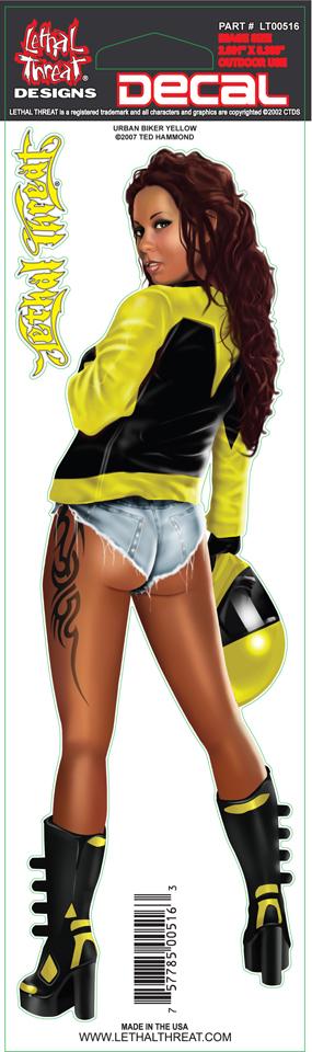 Urban Biker Yellow Decal