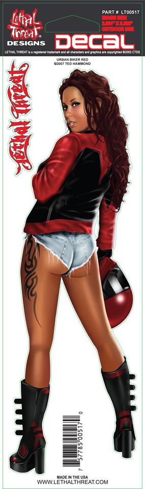 Urban Biker Red Decal