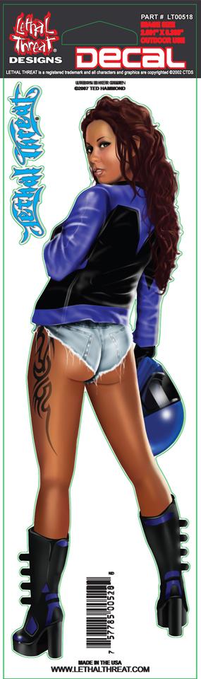 Urban Biker Blue Decal