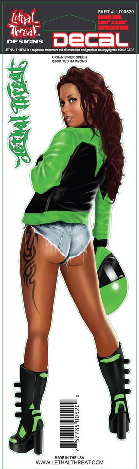 Urban Biker Green Decal