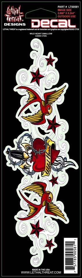 Wild Heart Swallow Decal