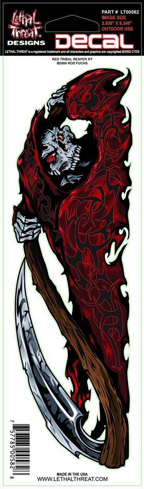 Red Tribal Reaper Right Decal