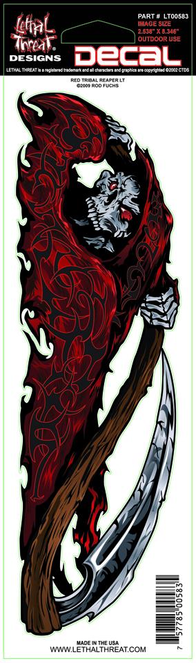Red Tribal Reaper Left Decal