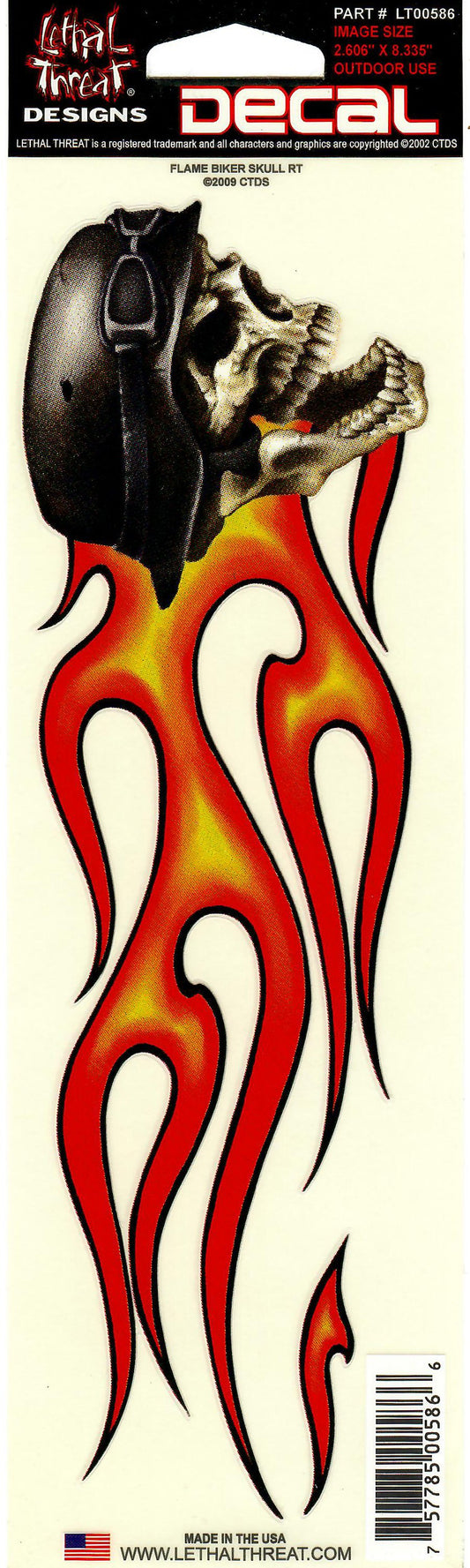 Flame Biker Skull