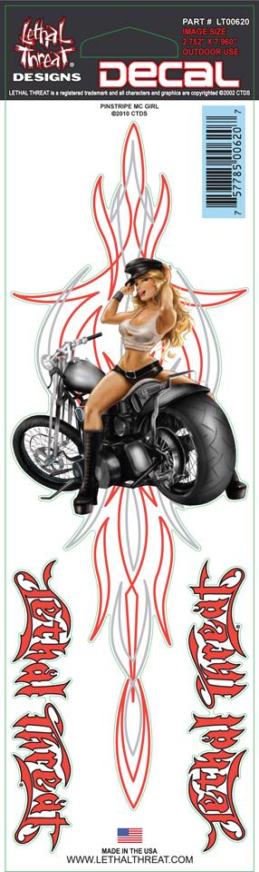 Pinstripe MC Girl Decal