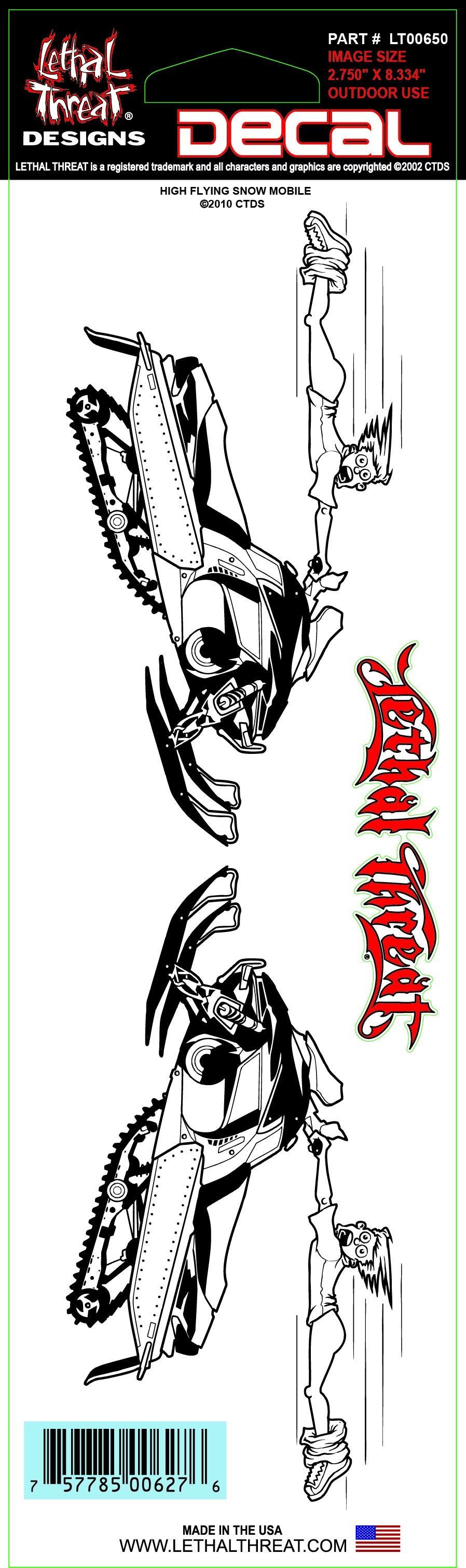 High Flying Snowmobile Decal