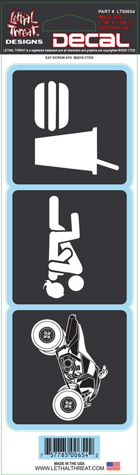 Eat, Screw, ATV Decal