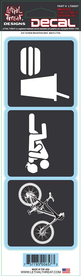 Eat, Screw, Mountain Bike Decal