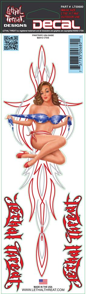 Pinstripe USA Babe Decal