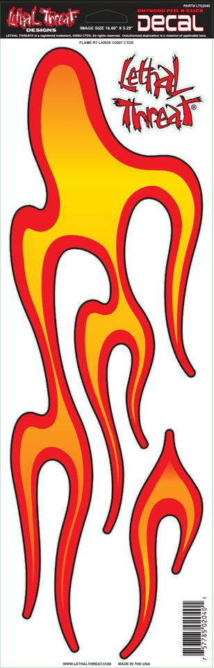 Flame Right Large Decal