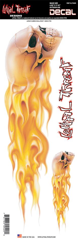 Flame Skull Right Tank Large Decal