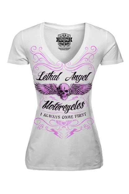 I Always Come First Deep V Neck Tee