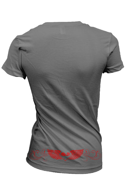 LA USA Motorcycle V-Neck Tee