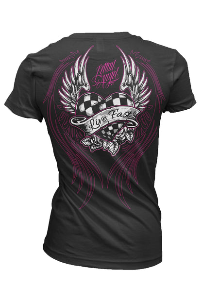 Race Heart V-Neck Tee