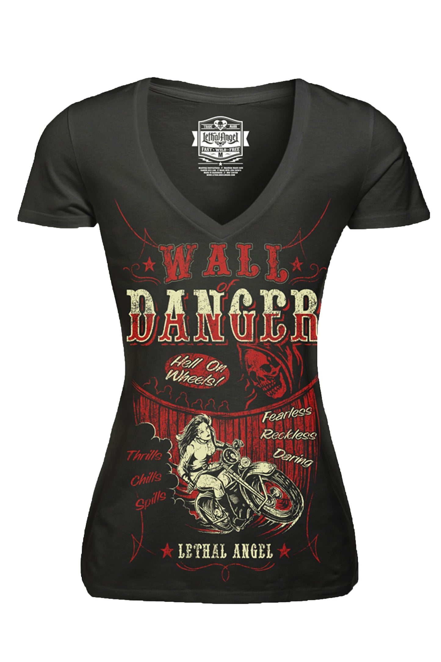 Wall Of Danger V-Neck Tee