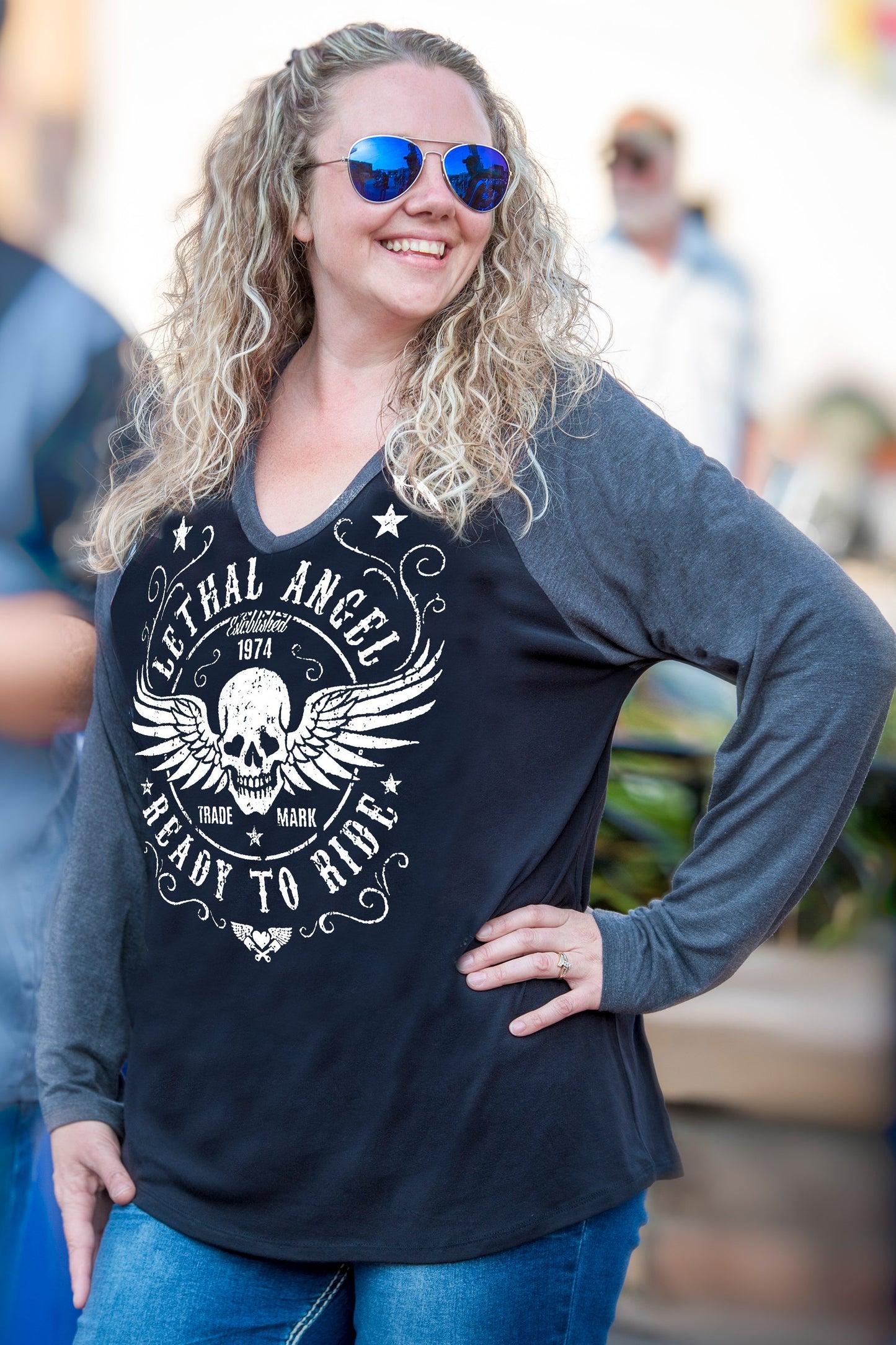 Ready to Ride Raglan 3/4 Sleeve Shirt
