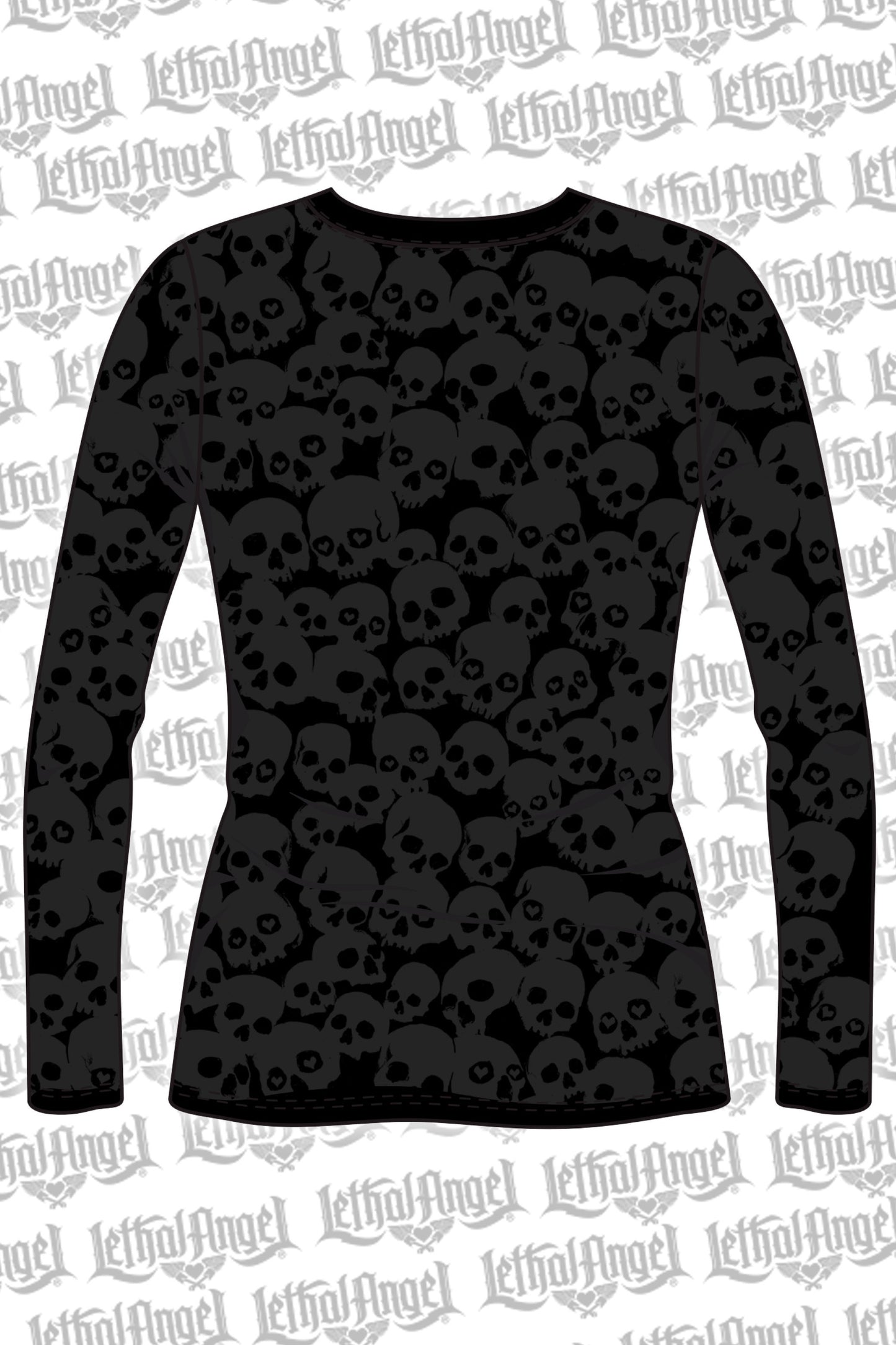 Butterfly Skull Burnout Long Sleeve