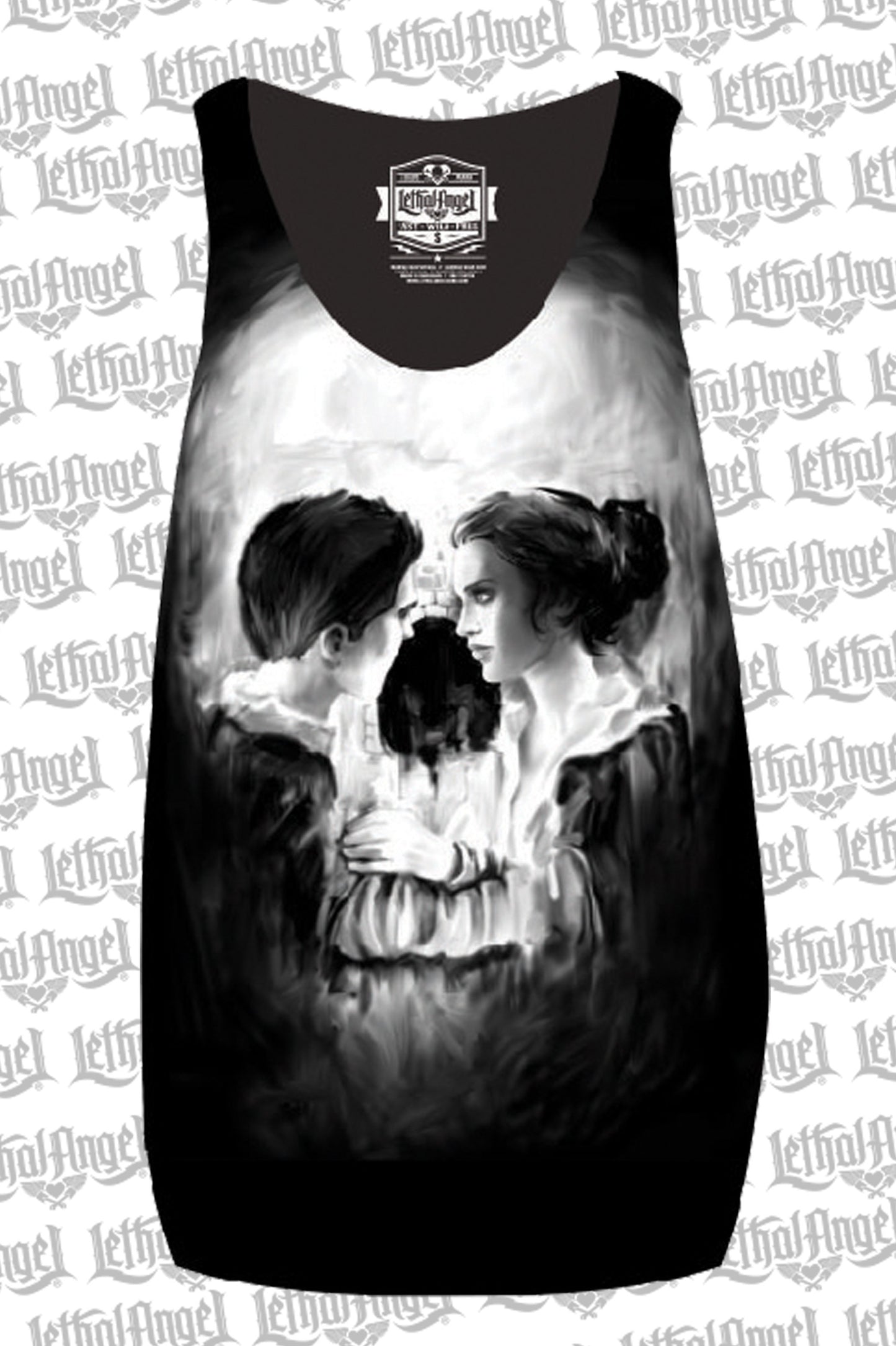 Skull Couple Sublimation Razor Back Tank Top