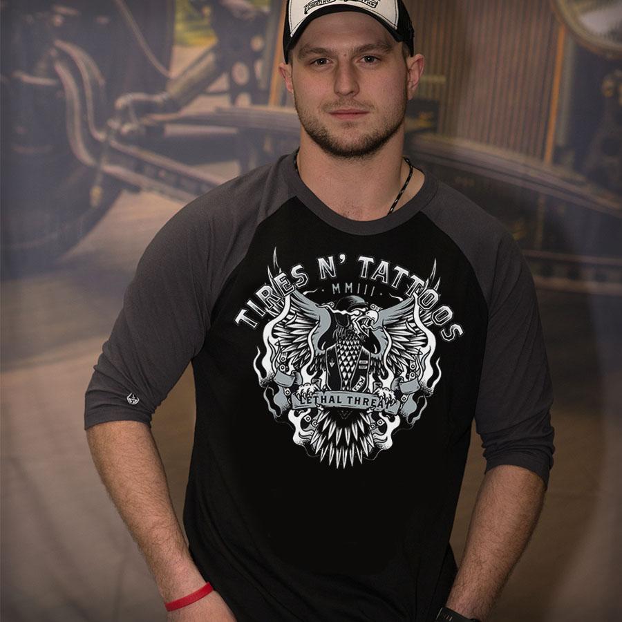 Tires N Tattoos Raglan