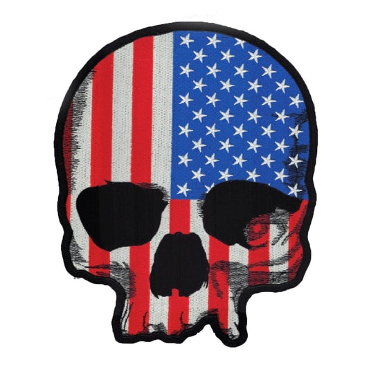 USA Flag Skull Patch