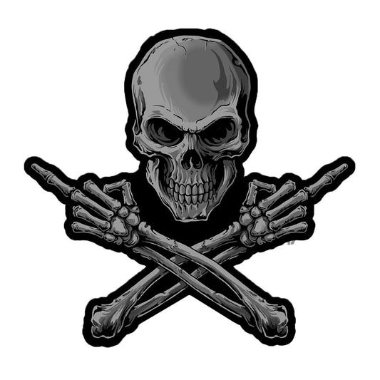 Middle Finger Skull Patch