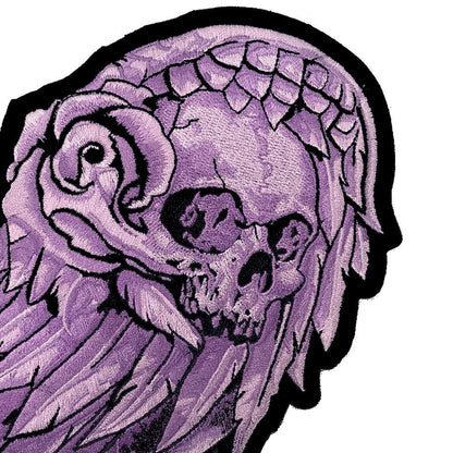 Purple Skull Wing Set Embroidered Patches