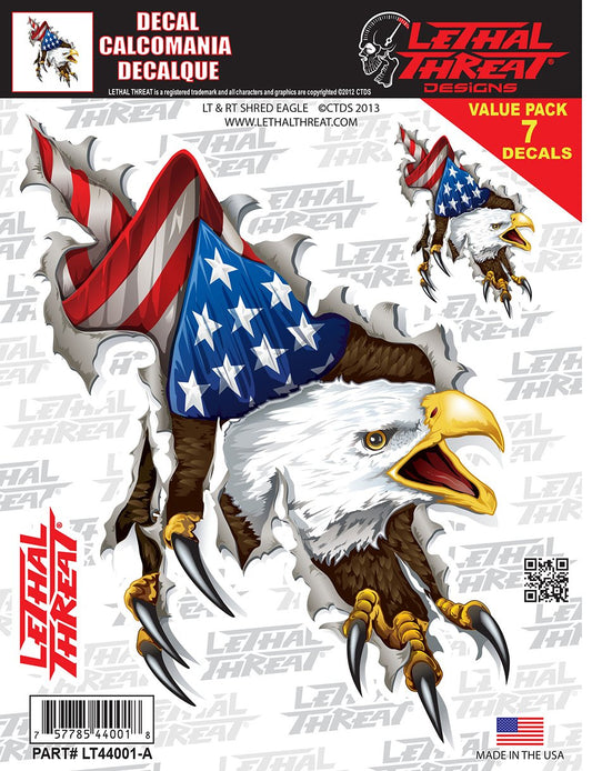 Left & Right Shred Eagle Decal Set