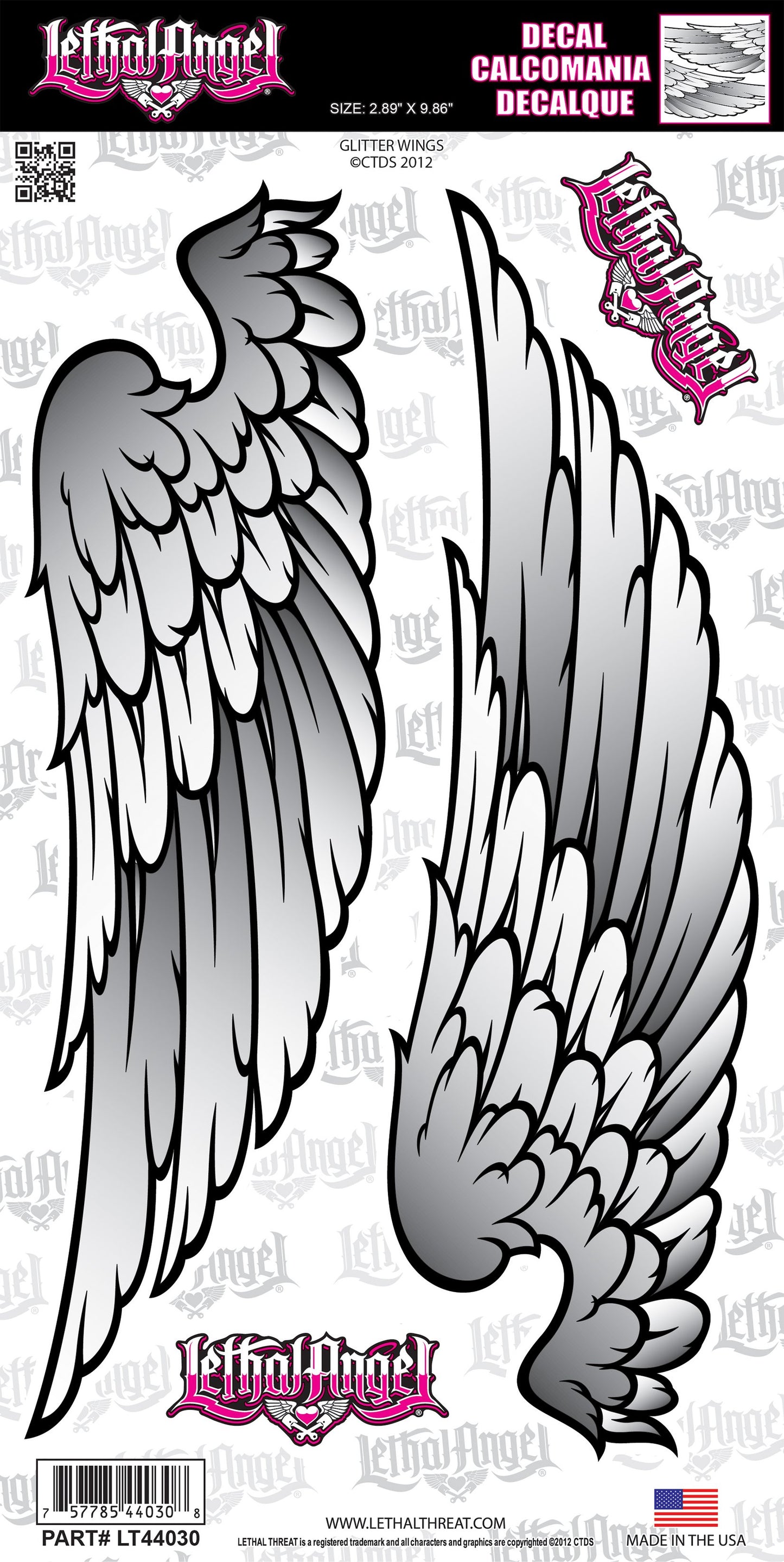Glitter Wings Decals