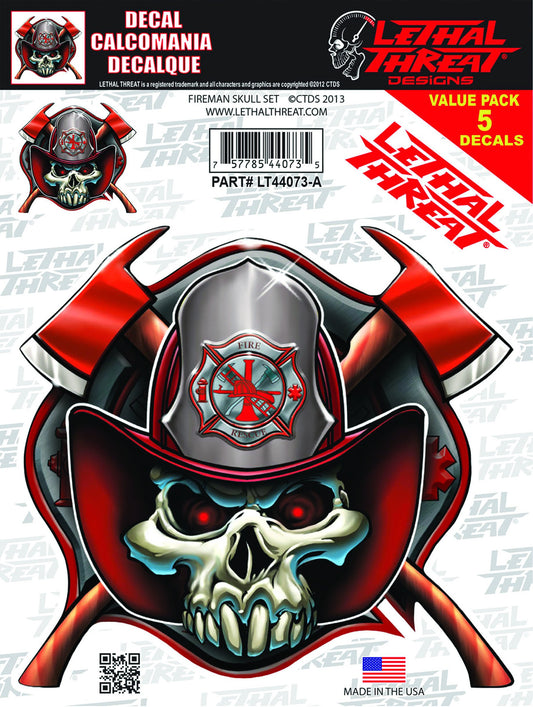 Fireman Skull Decal Set