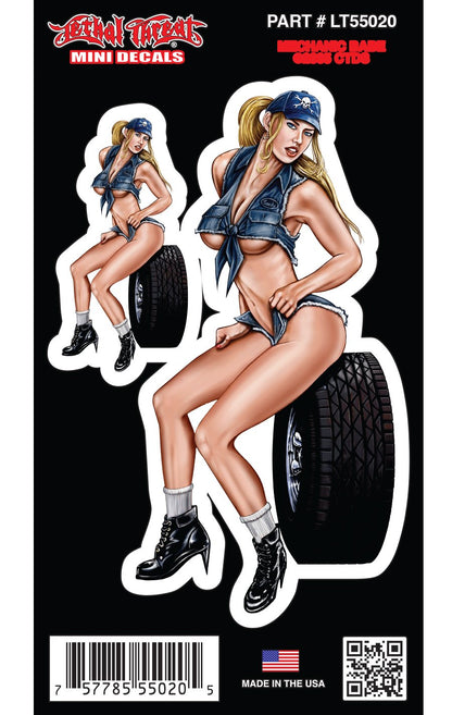 Mechanic Babe - Mini Decal