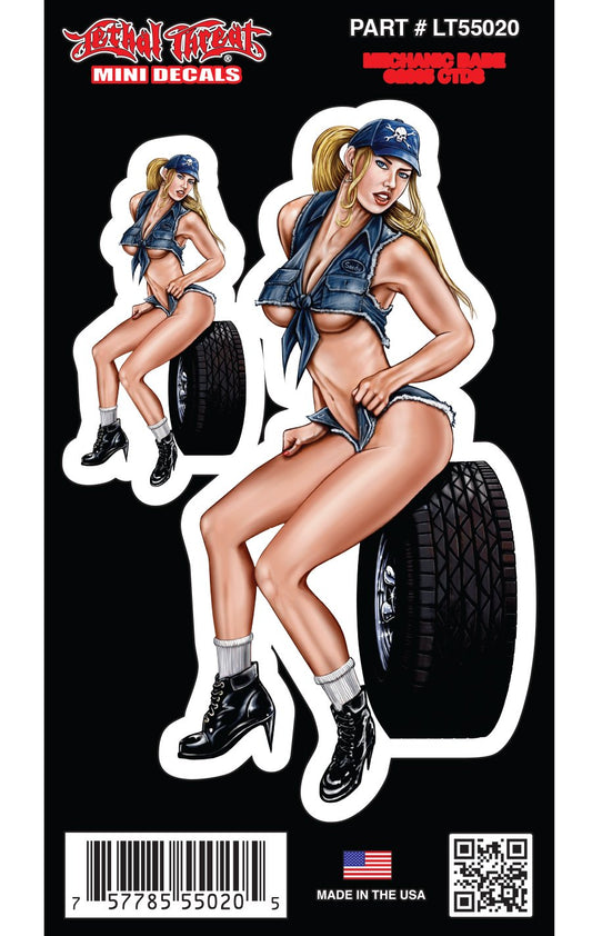 Mechanic Babe - Mini Decal
