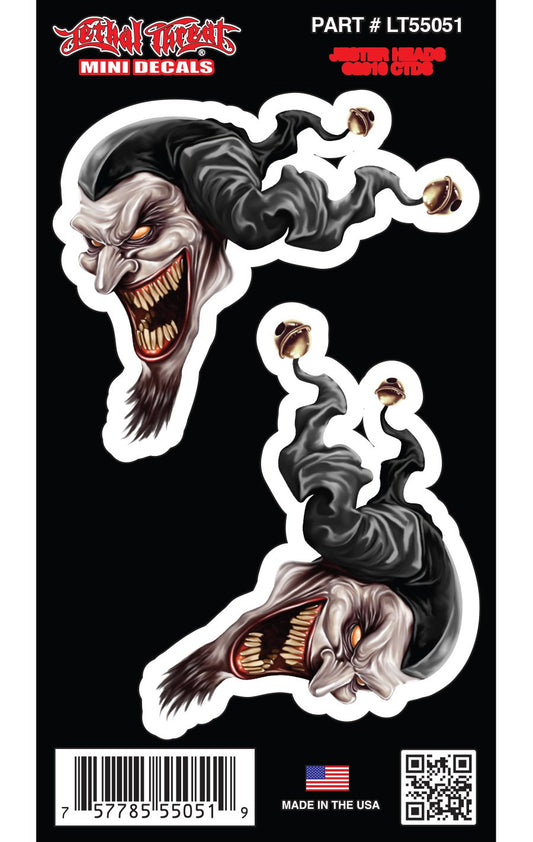 Jester Heads - Mini Decal