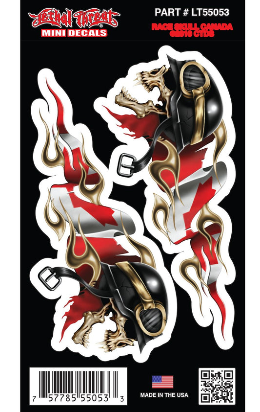 Race Skull Canada - Mini Decal