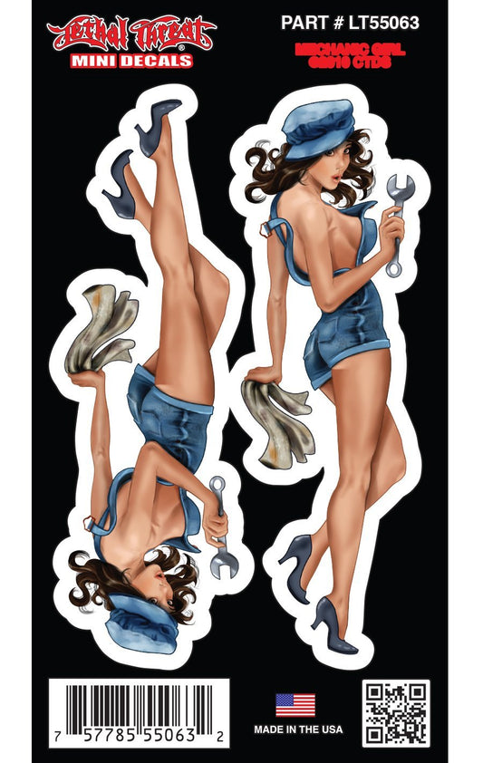 Mechanic PinUp - Mini Decal