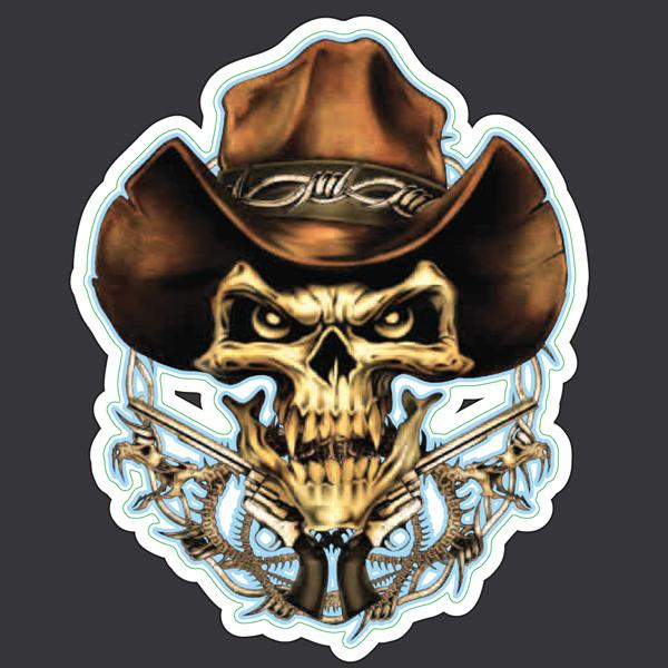 Cowboy Skull - Mini Decal