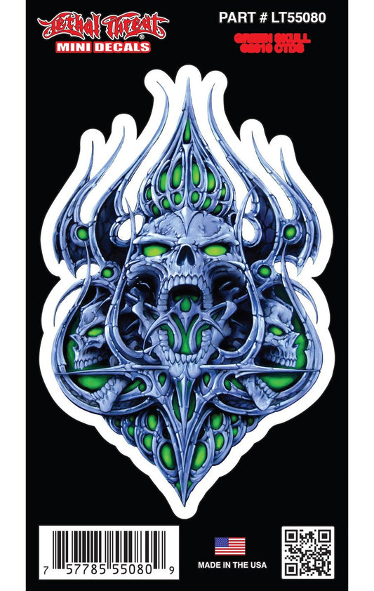 Green Skull - Mini Decal