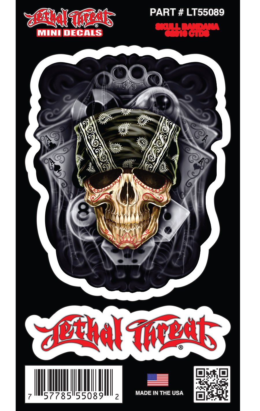 Skull Bandana - Mini Decal