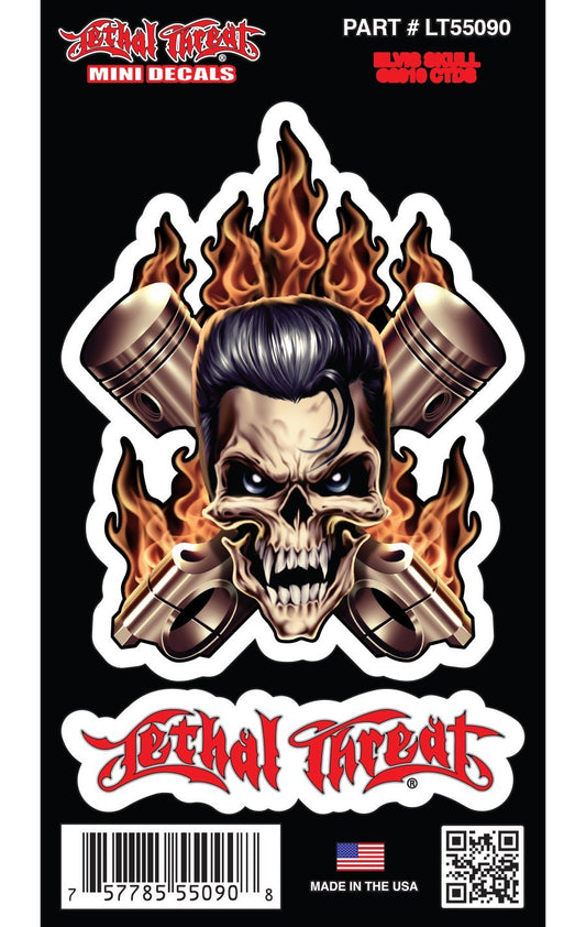 Elvis Skull - Mini Decal