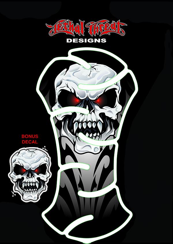 Tribal Skull Rounded Tank Pad
