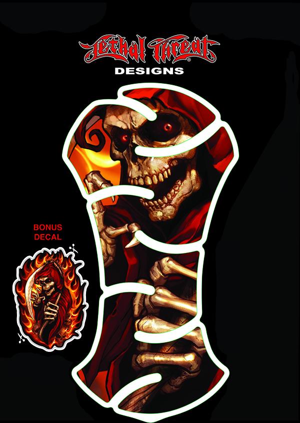 Flaming Reaper Rounded Tank Pad