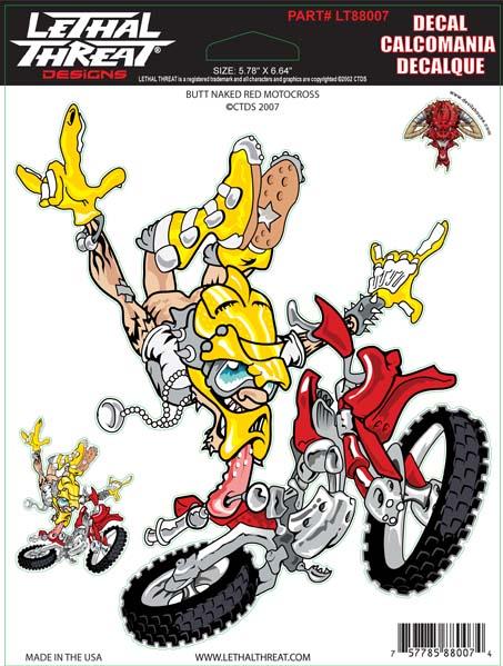 Naked Red Motorcross