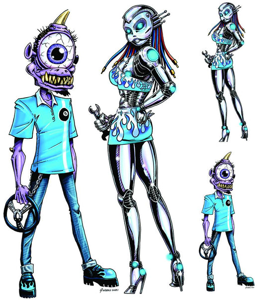 Alien Couple Decal