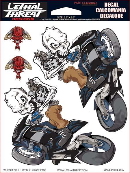 Wheelie Skull Set Black