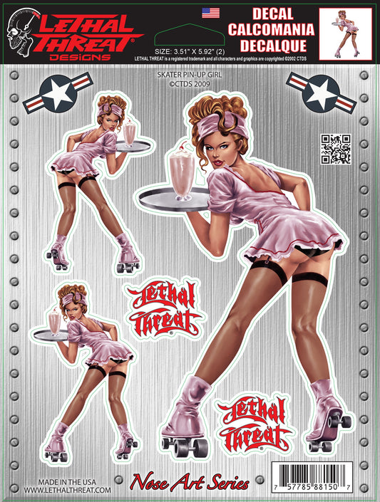Skater Girl Pin-Up