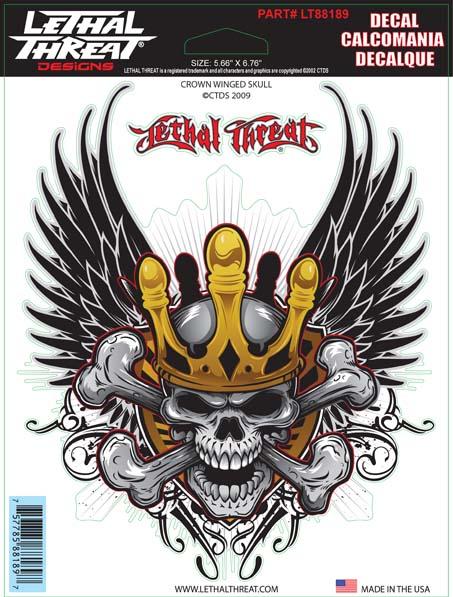 CROWN WINGED SKULL