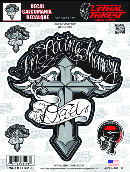 Love Memory Dad Decal