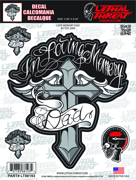 Love Memory Dad Decal