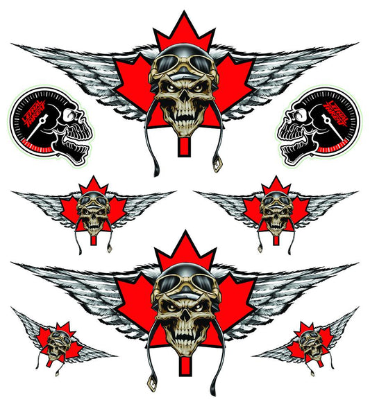 Flying Canada Skull